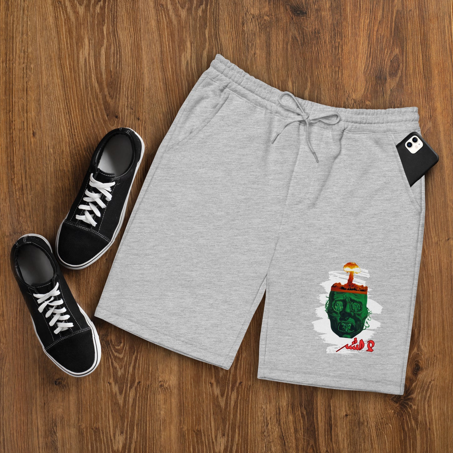 NO EVIL Men's fleece shorts